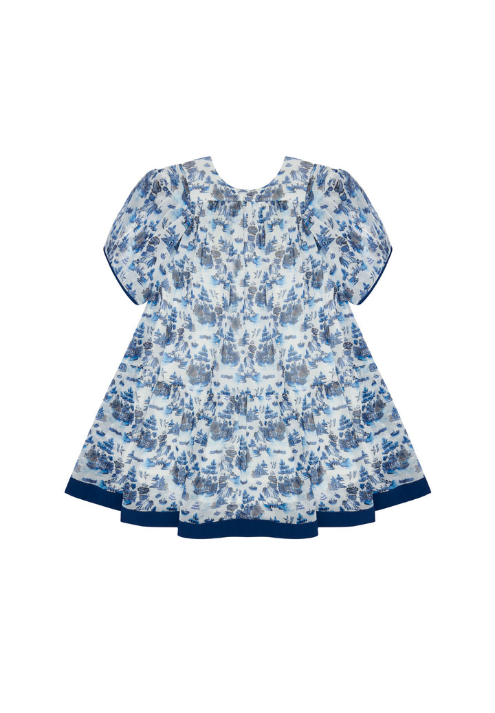 FLOAT YOUR BOAT DRESS-WILLOW PATTERN