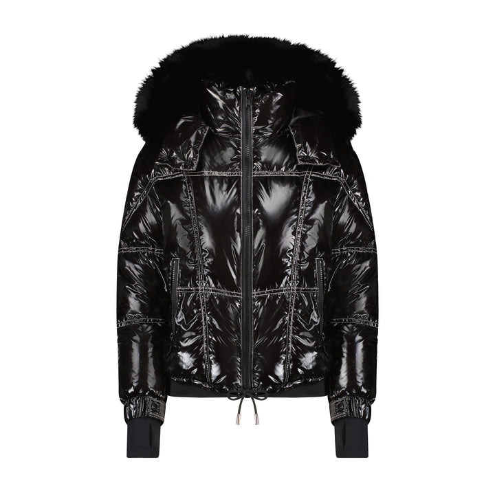 GTWS59-BLACK WITH WHITE STITCHING-BLK FUR