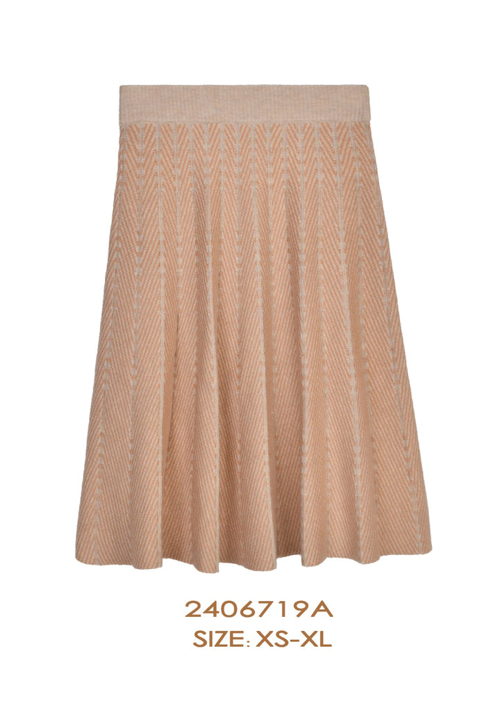 6719A-SKIRT-Beige/Orange