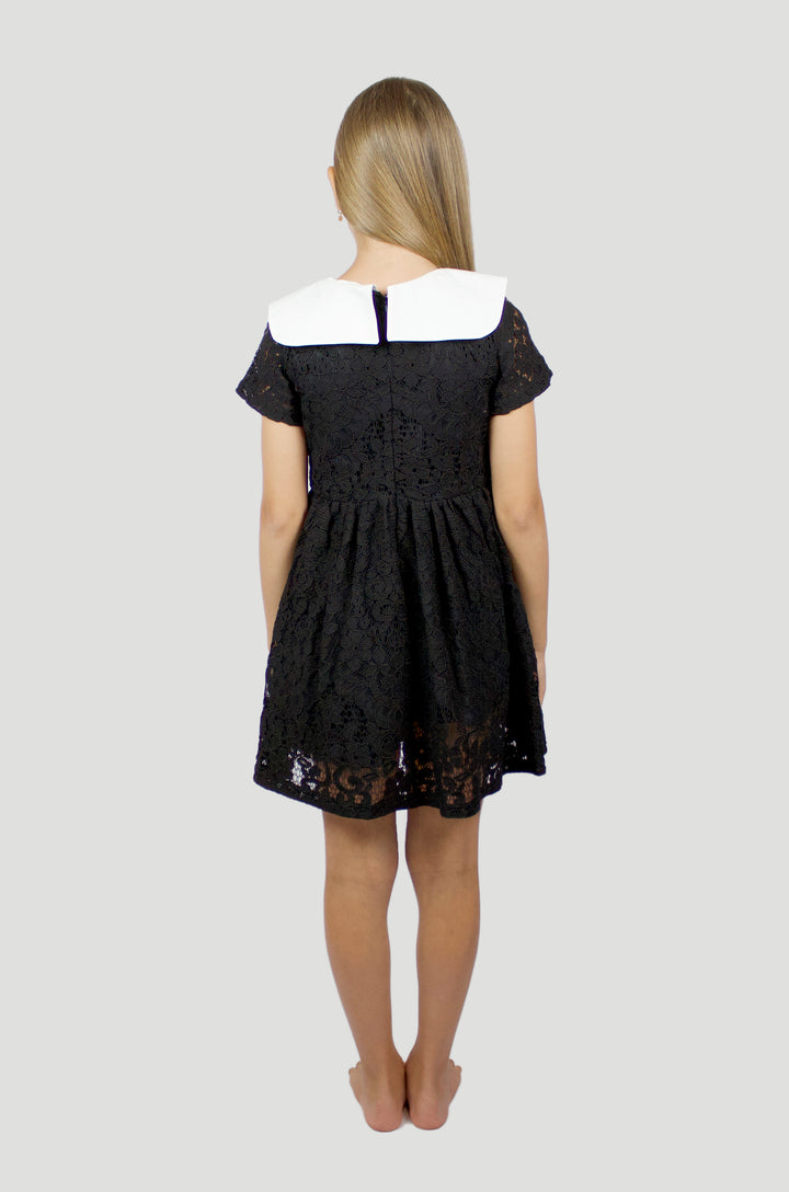 SPECIAL GCKSS2504-COSTANZA DRESS-BLACK LACE 3/4 SLEEVE