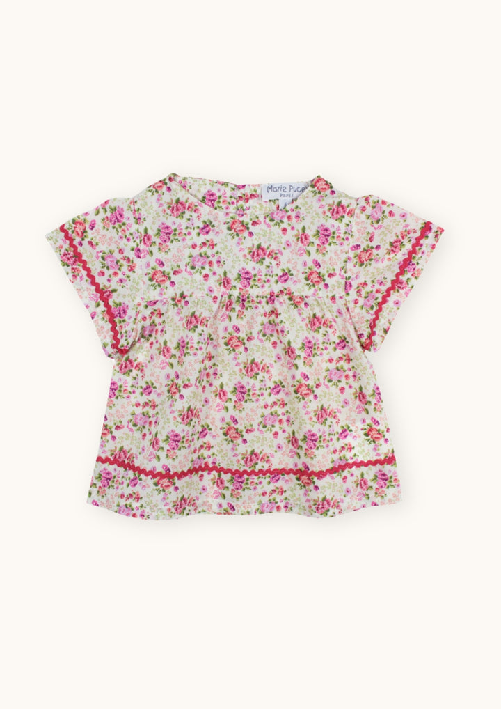 BABY BLOUSE MARA/BLOOMER SET-LIBERTY LIZZY ROSE MAGENTA