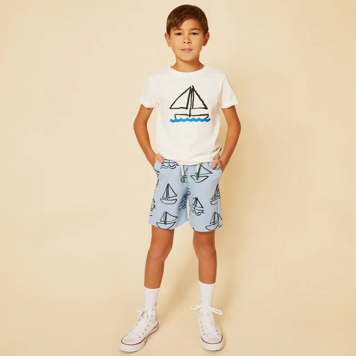 SAILBOAT SHORTS-Placid Blue/Sailboat-Placid Blue/Sailboat