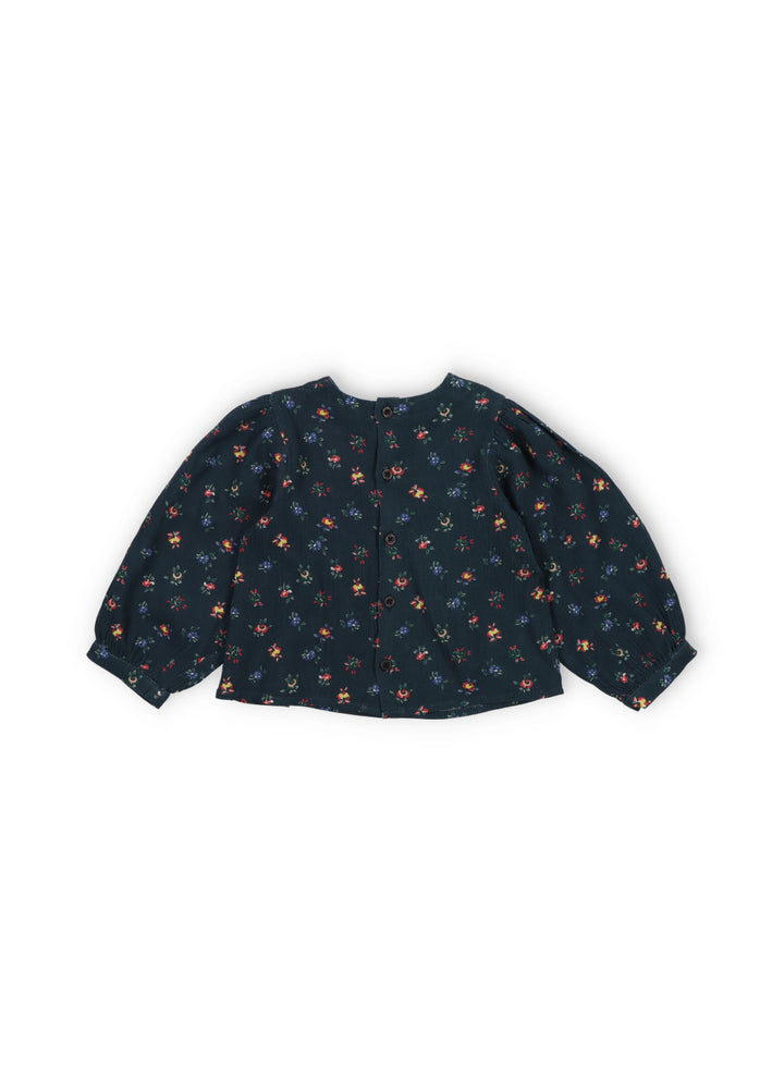 MOON BABY BLOUSE/BLOOMER SET-Mini Blossom/Midnight Blue