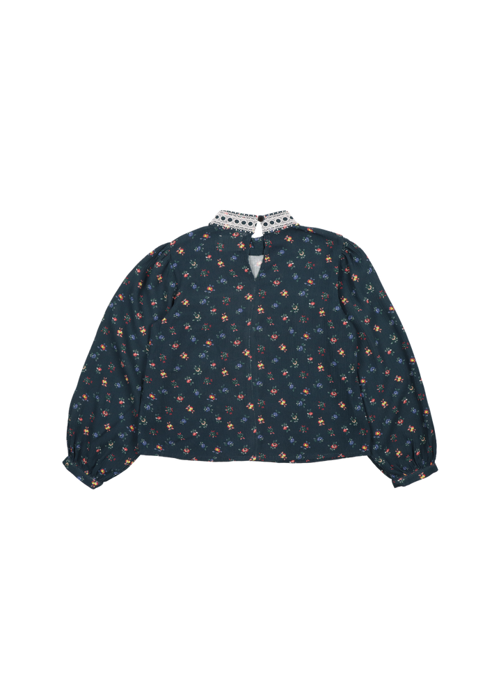 MOON BLOUSE-Mini Blossom/Midnight Blue