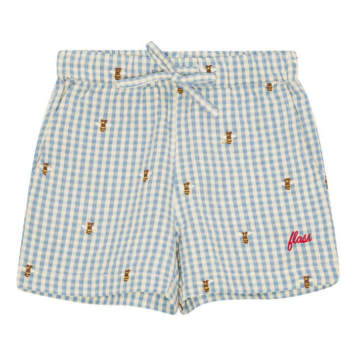 F10550/51-OLIVER SS SHIRT/SHORTS SET-Bee Gingham