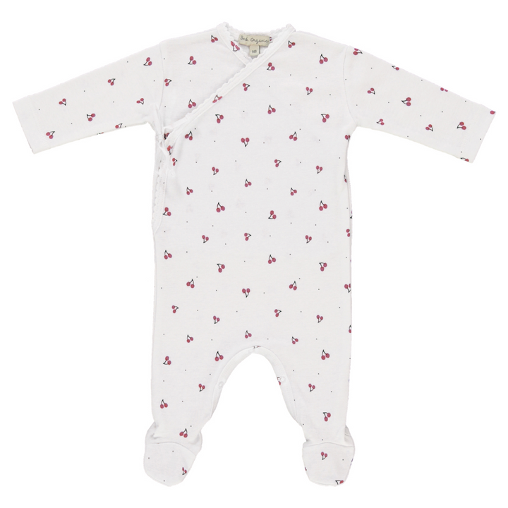 NALA WRAP OVERALL/BONNET SET-Pink Cherry Rib