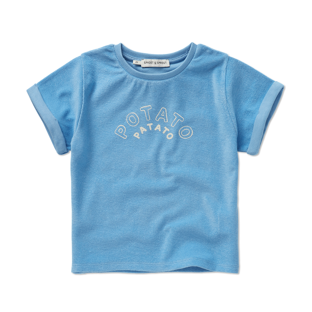 1628-TERRY T-SHIRT POTATO -Breezy blue