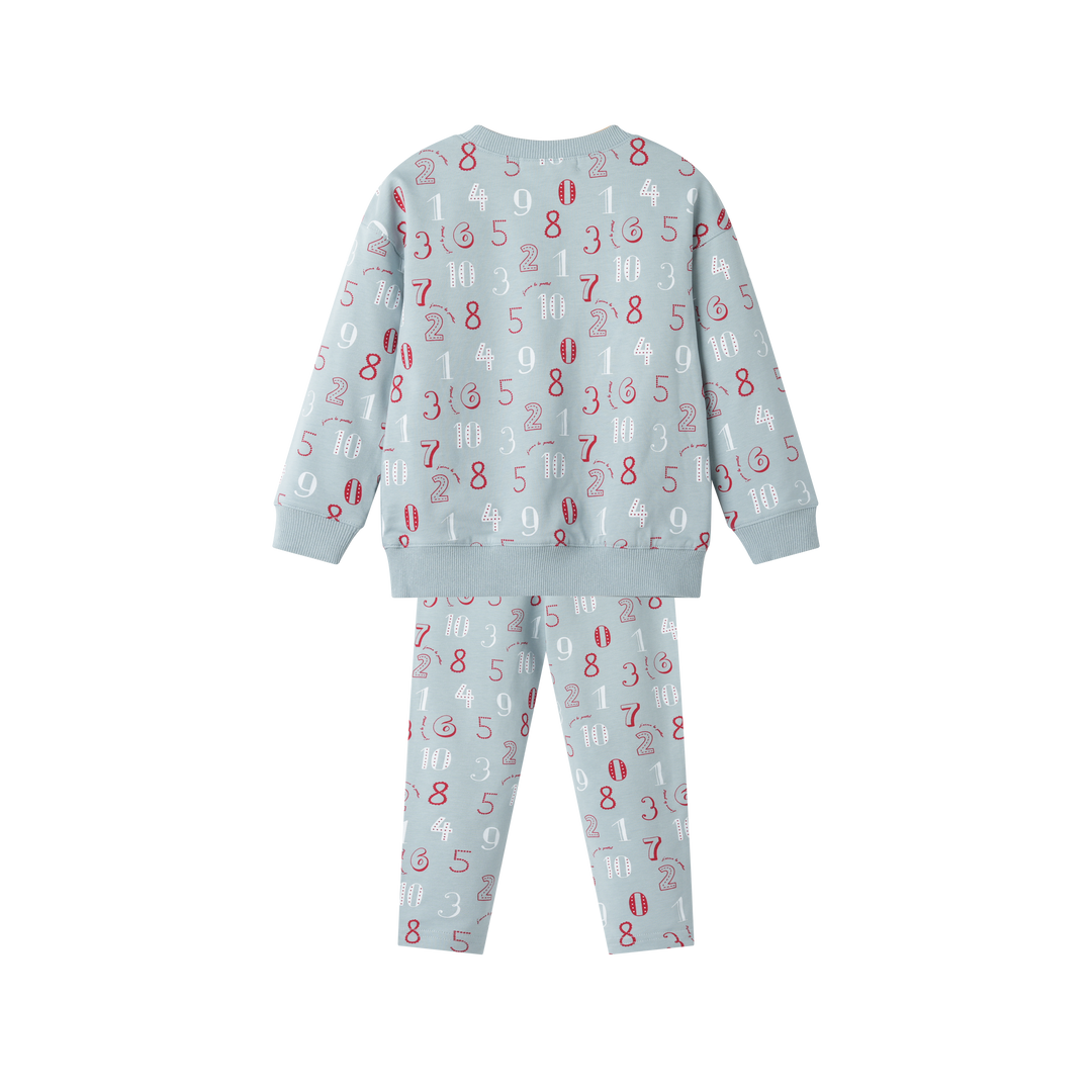 NUMERICAL PRINT PAJAMA-LIGHT BLUE