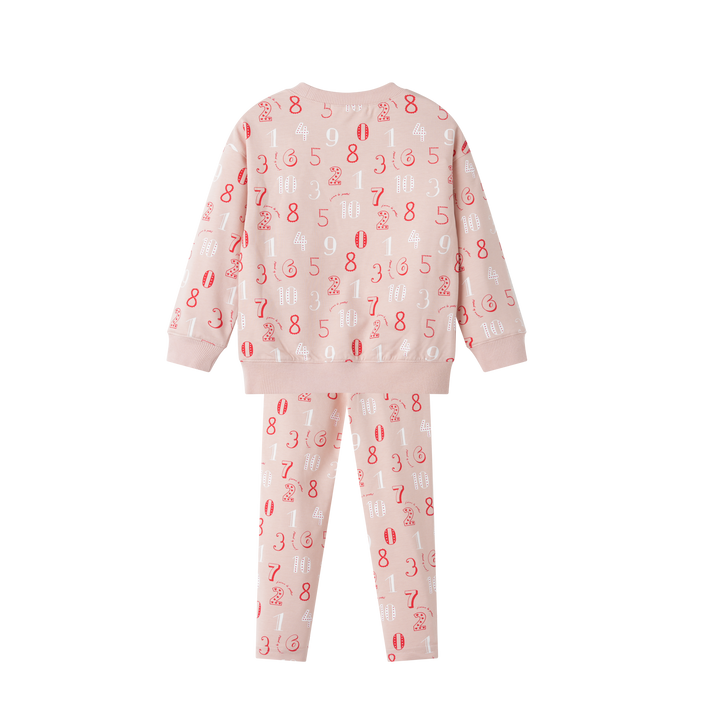 NUMERICAL PRINT PAJAMA-LIGHT PINK