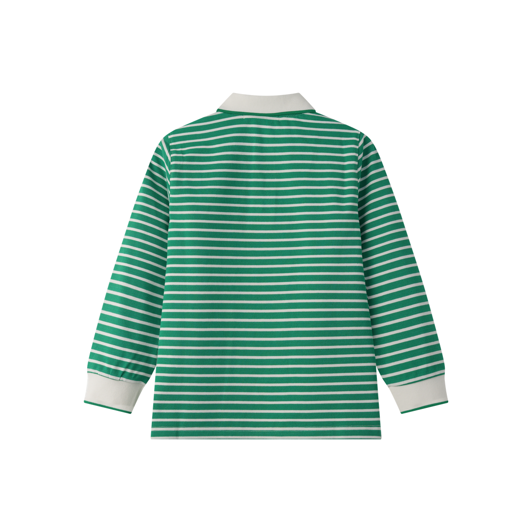 BOYS STRIPED POLO-GREEN STRIPED