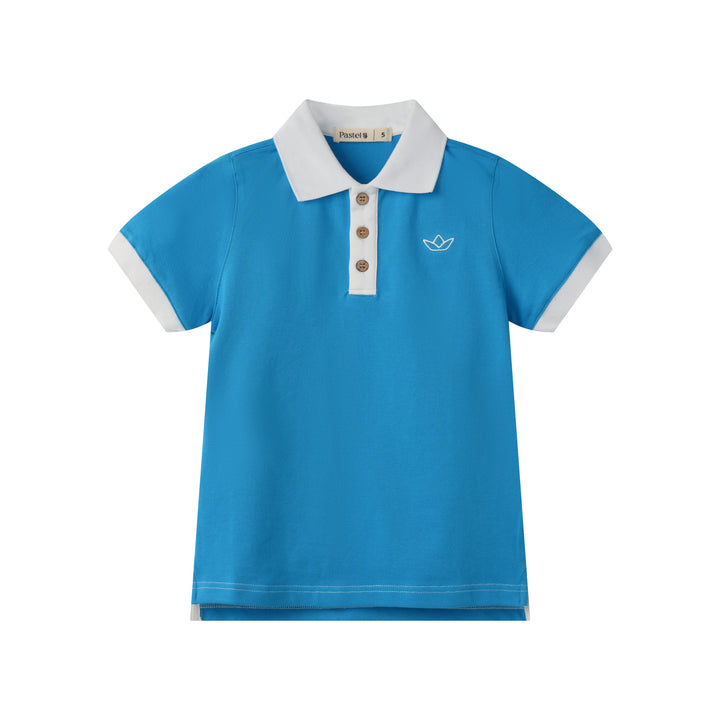 TIP END SHORT SLEEVE POLO-AZURE BLUE