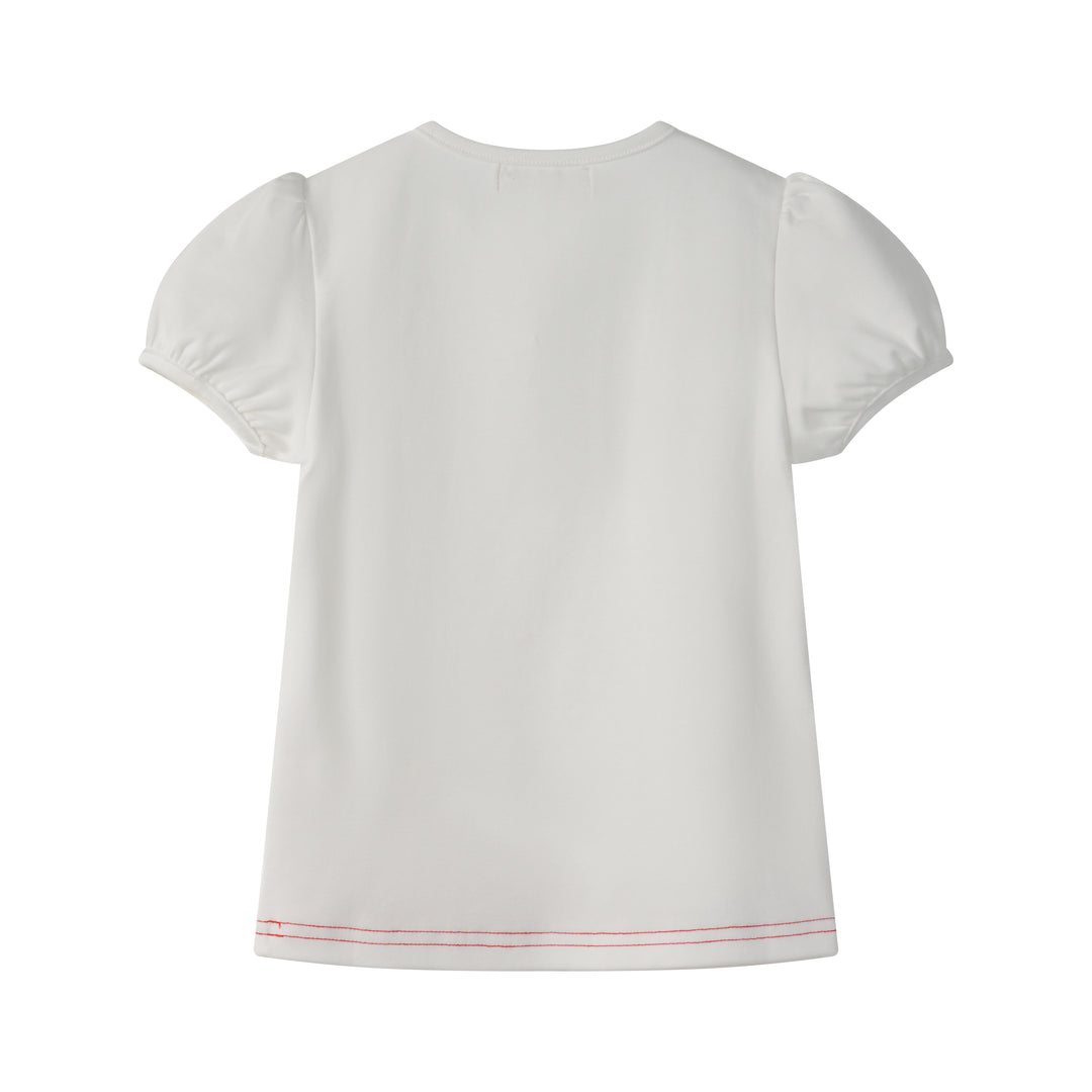 LITTLE GIRL SHORT SLEEVE SAILING TEE-WHITE