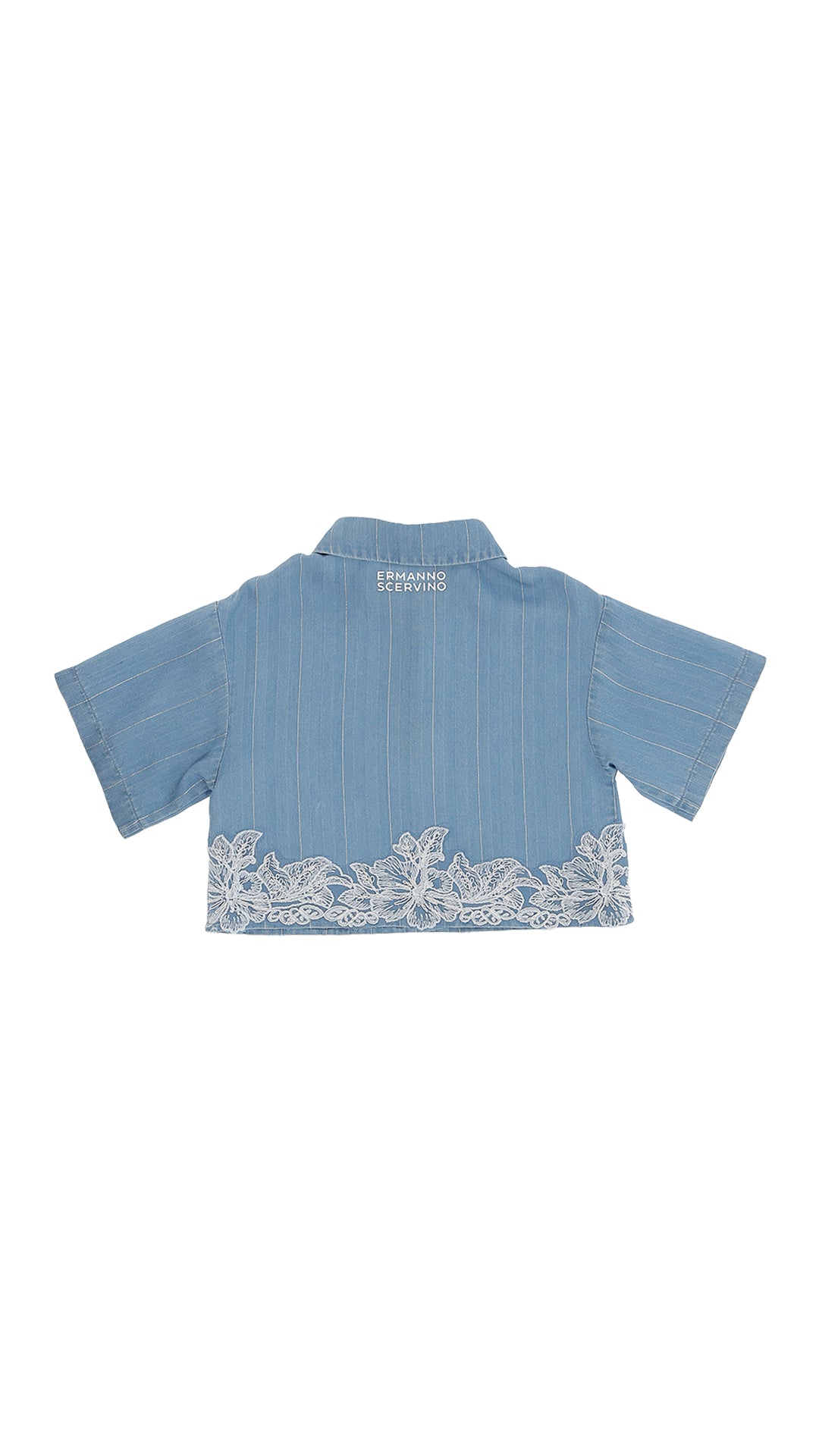 SFCA039-BLOUSE STRIPE LUREX-Blue Sky/Silver