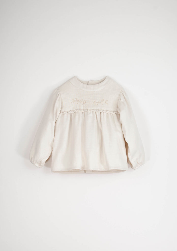 18.2-OFF WHITE EMBROIDERED BLOUSE W/YOLK