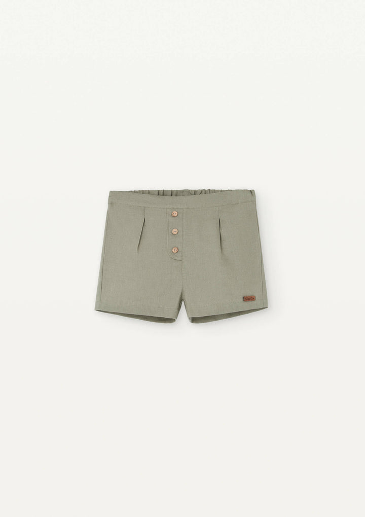 Mod 23.3 Green linen chino-style shorts