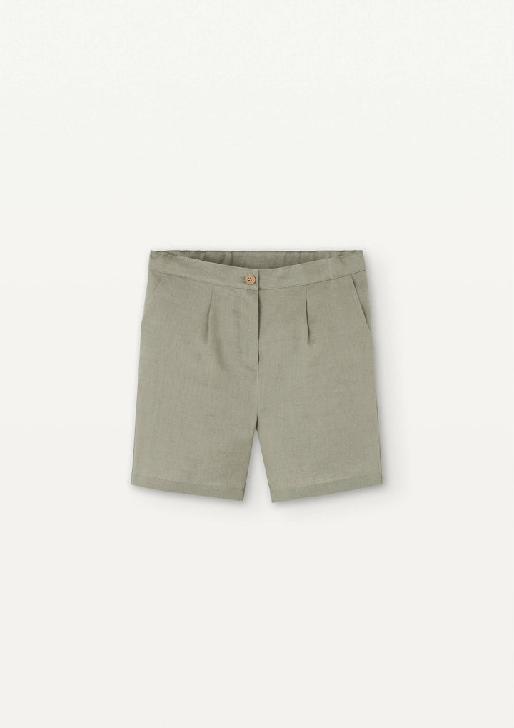 Mod 28.3 Green linen chino-style Bermuda shorts