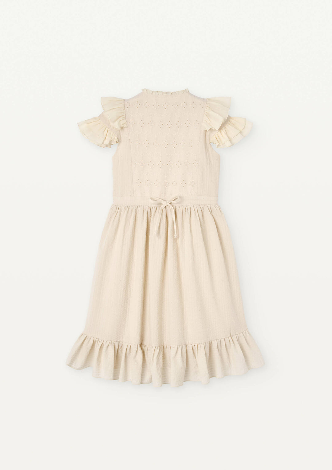 Mod 31.1 Off-white contrasting dress with frills