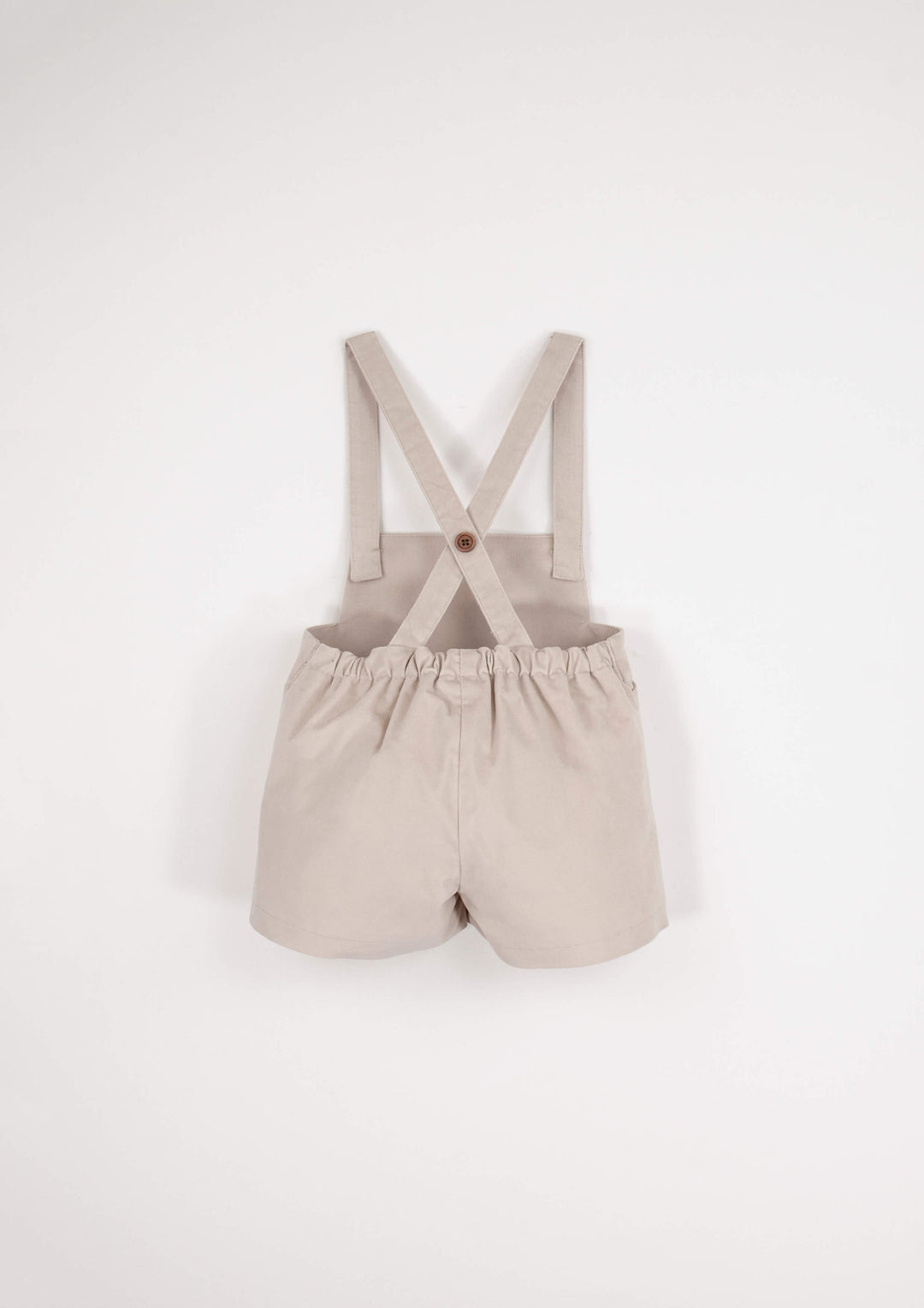 7.1-BEIGE VELVET ROMPER SUIT W/POCKETS