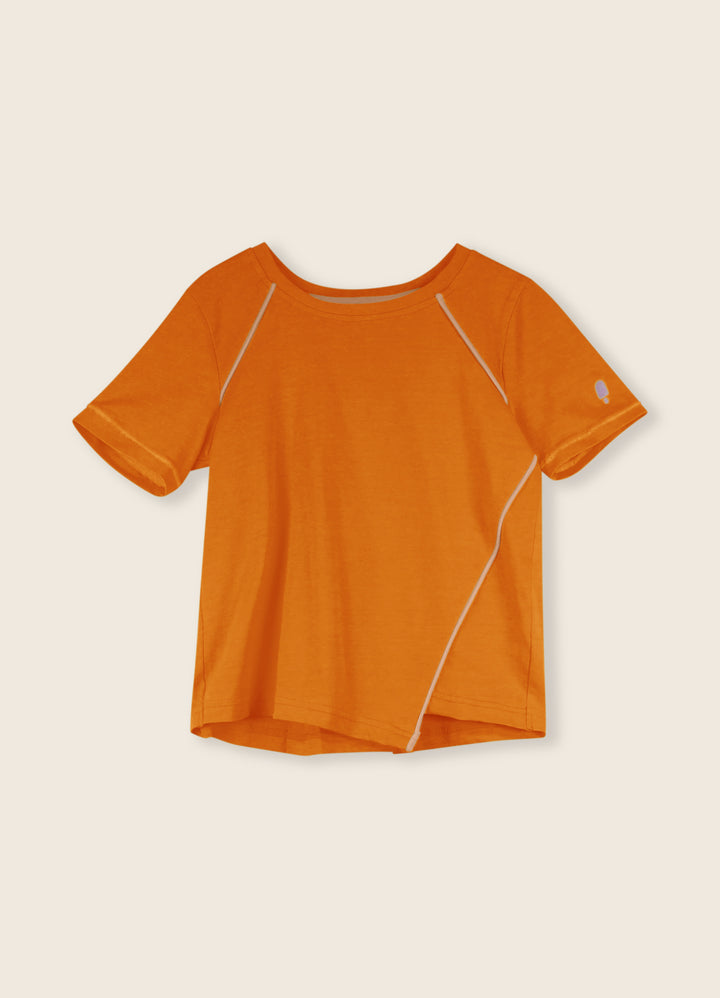 3LS25_2066-ORIGAMI TEE-Copper Tan