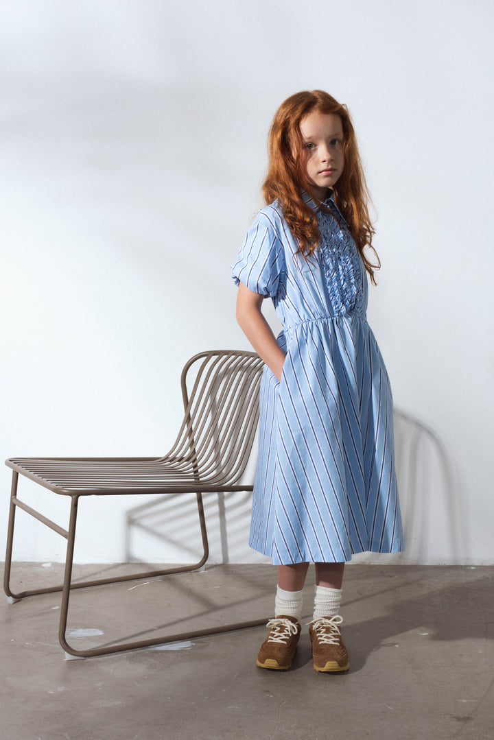 ARCH DRESS-SKY BLUE STRIPES