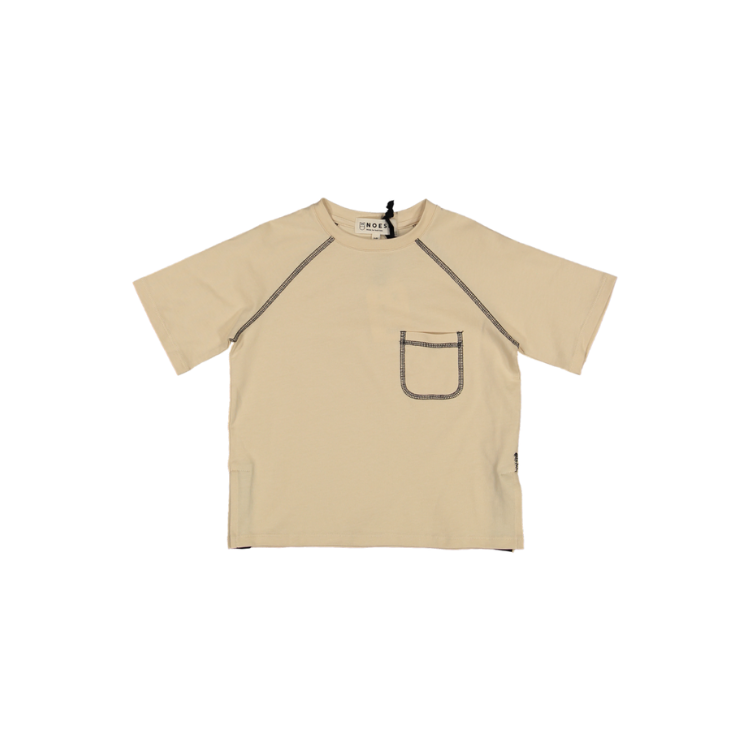 3301-RAILS T-SHIRT-Beige/Black Stitches