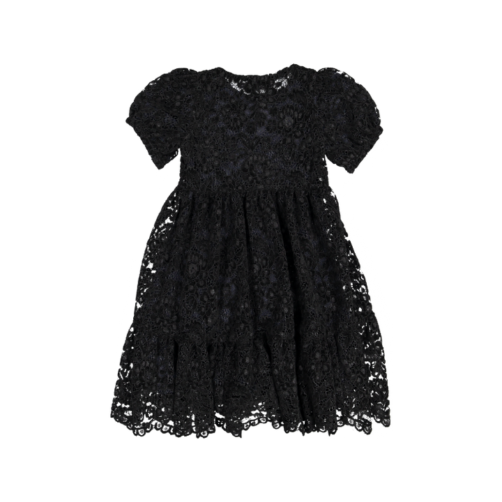 AW24-10/06-Ieva dress-Black velvet lace midi