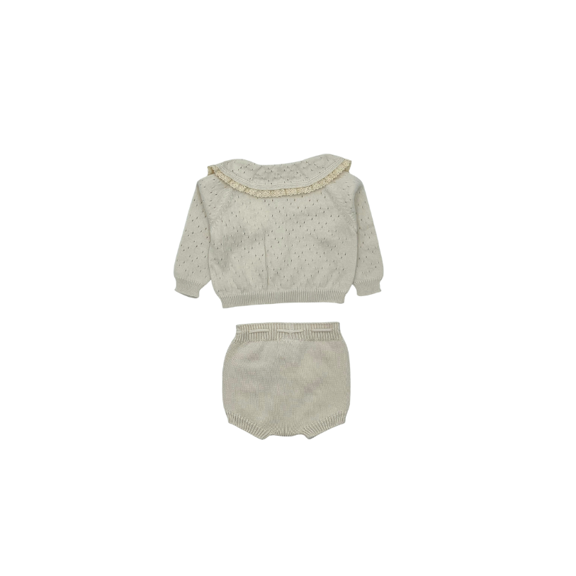 501/306-VOILE/KHALO-KNIT SET-Cream