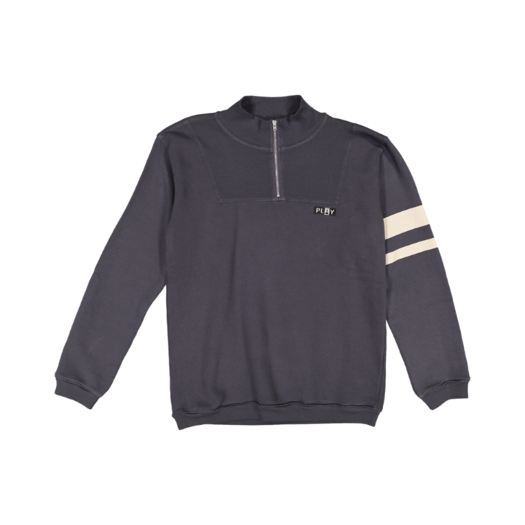 HOLIDAY PLAY HALF ZIP-NAVY