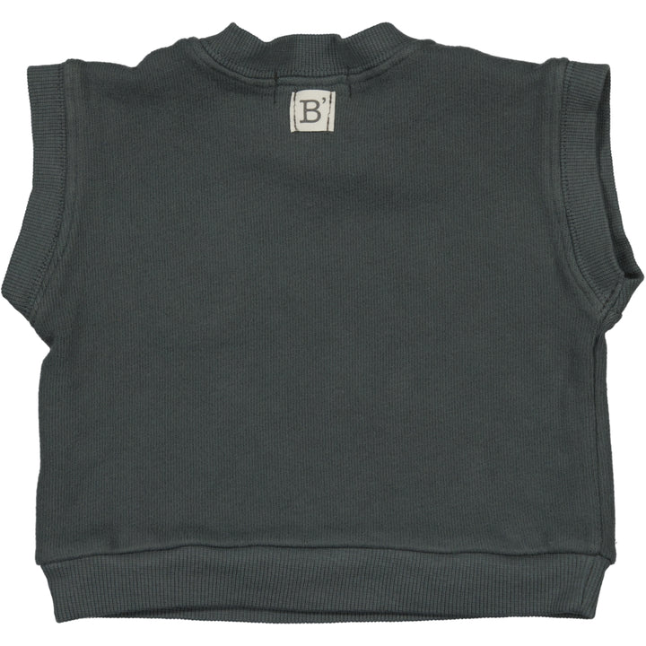 W52441-KNITTED JERSEY VEST-Charcoal