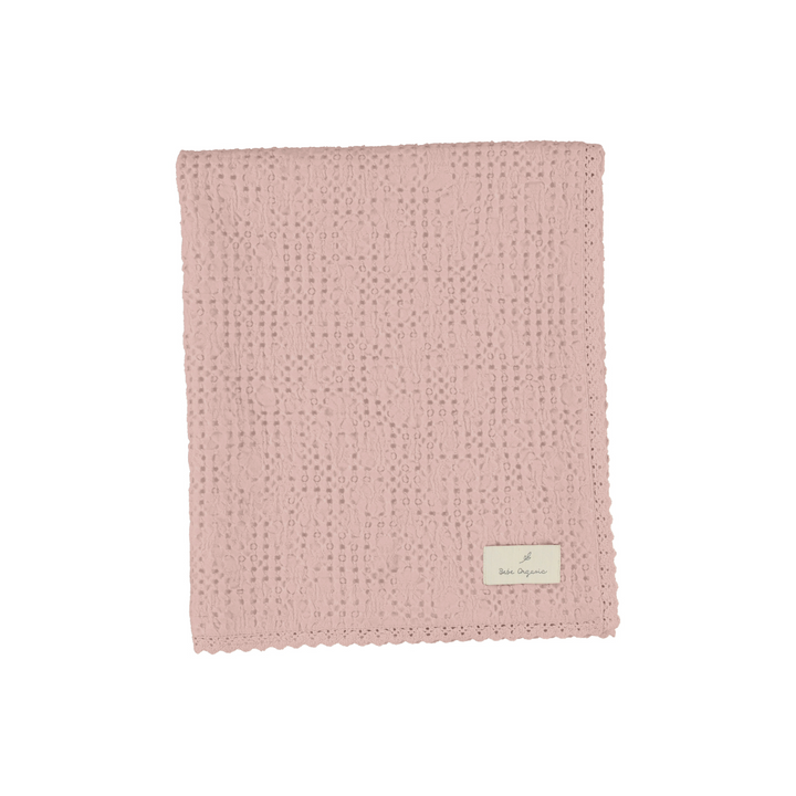 WAFFLE SIGNITURE BLANKET-Blush Waffle