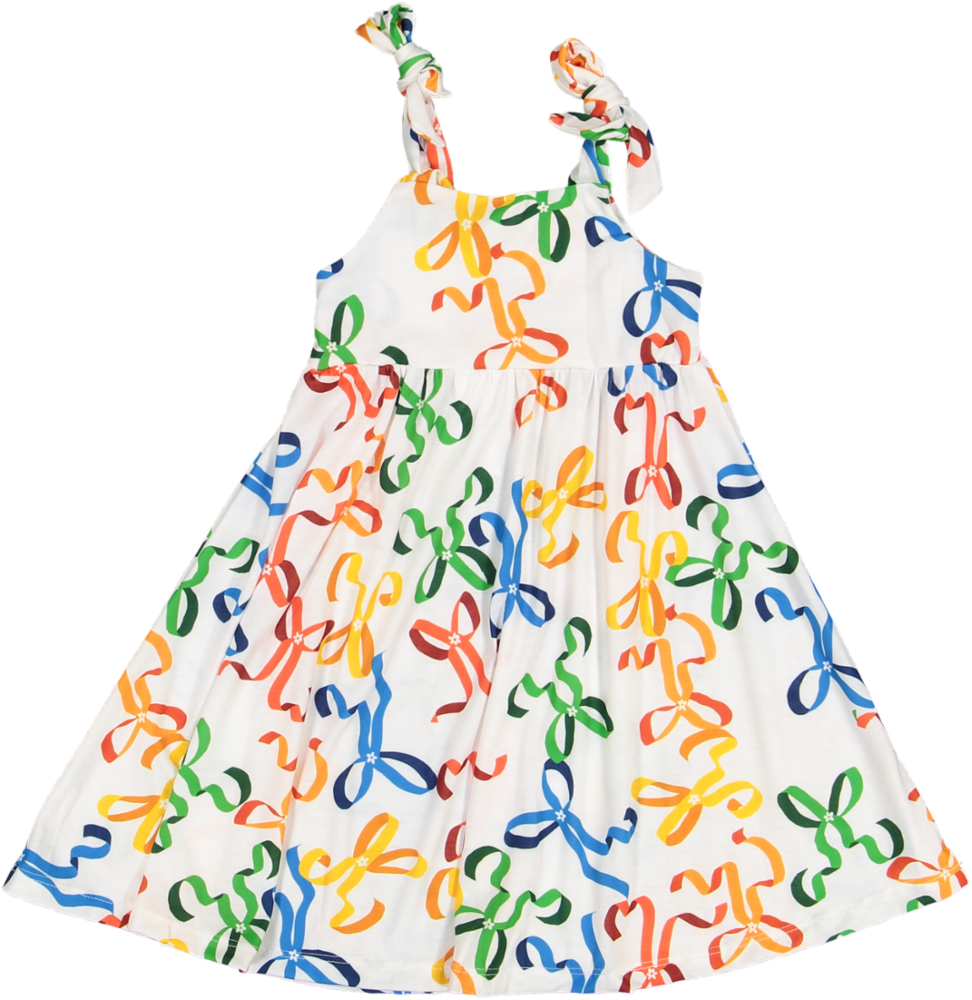 DR09-SUMMER DRESS-Rainbow Bows