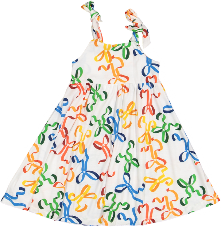 DR09-SUMMER DRESS-Rainbow Bows