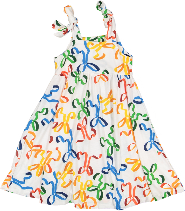 DR09-SUMMER DRESS-Rainbow Bows