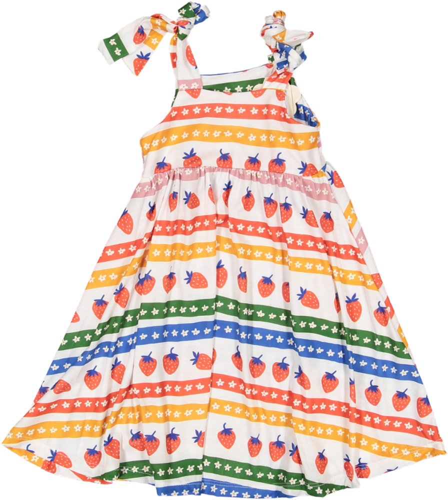 DR09-SUMMER DRESS-Strawberry Rainbow