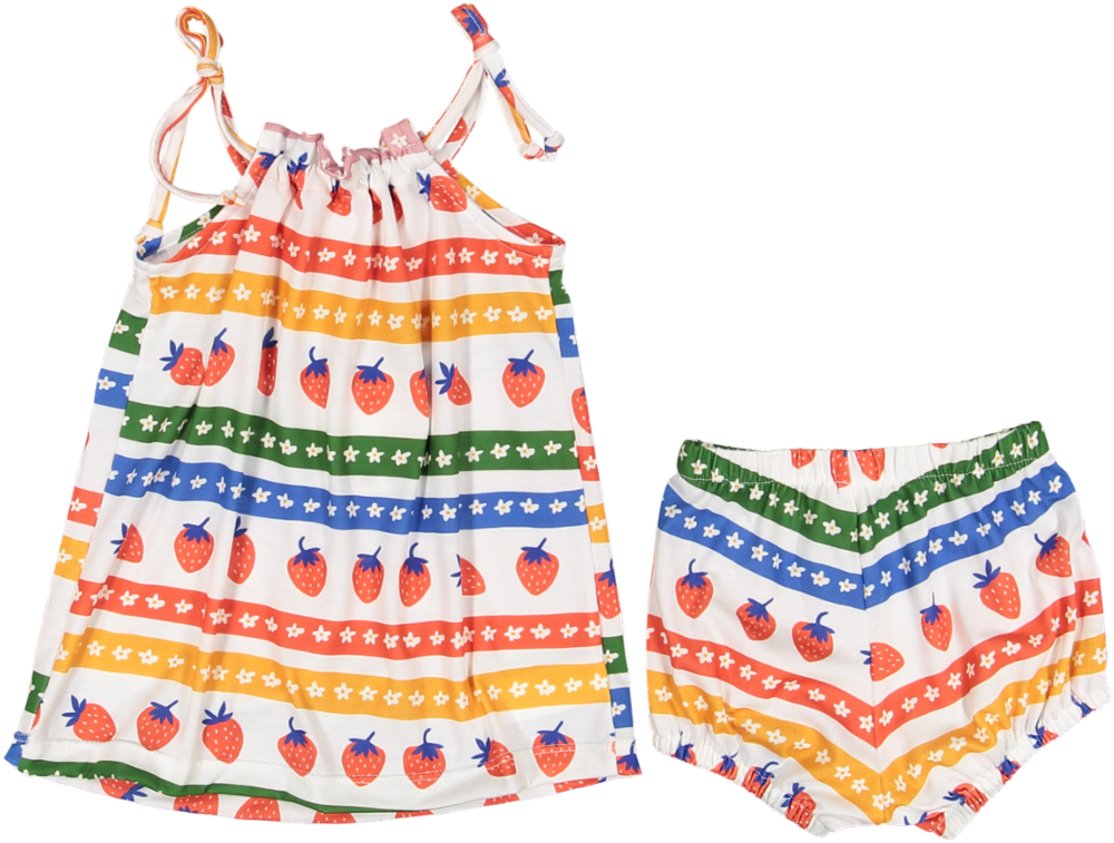 S87-BABY SET-Strawberry Rainbow