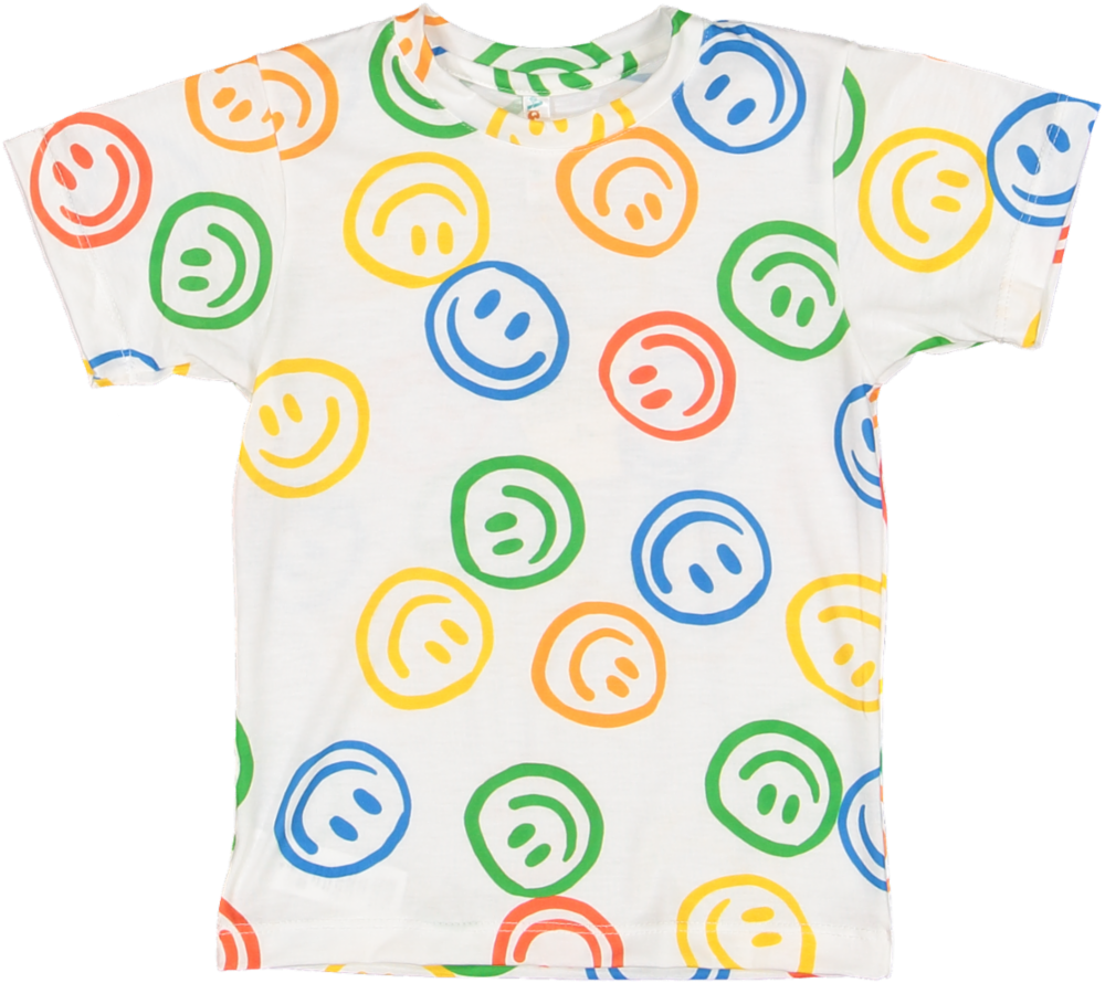 TS90-KIDS TSHIRT-Smiles Rainbow