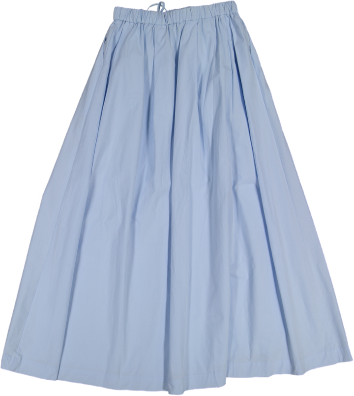 VB5007S-DRAWSTRING POCKET SKIRT -light blue