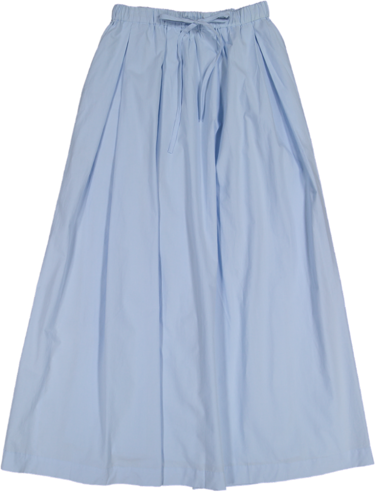 VB5007S-DRAWSTRING POCKET SKIRT -light blue