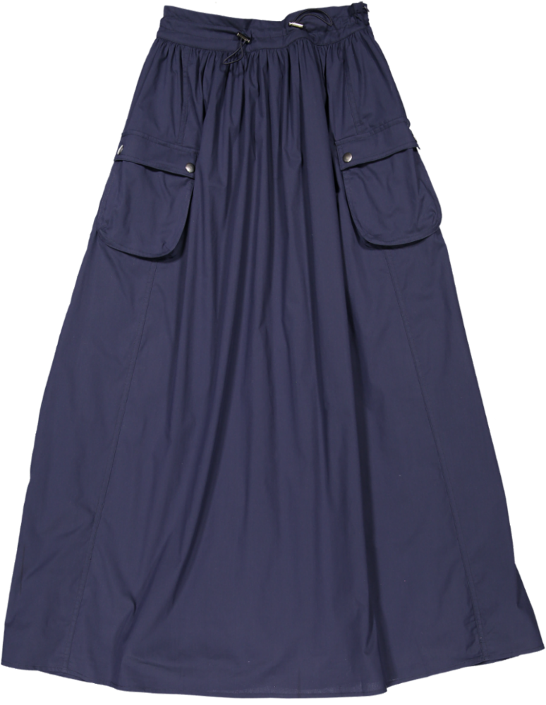 VB5004S-DRAWSTRING POCKET SKIRT -navy