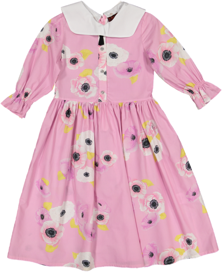 SPECIAL GCKSS2504-COSTANZA DRESS-POSTCARD FROM SUMMER PINK 3/4 SLEEVE