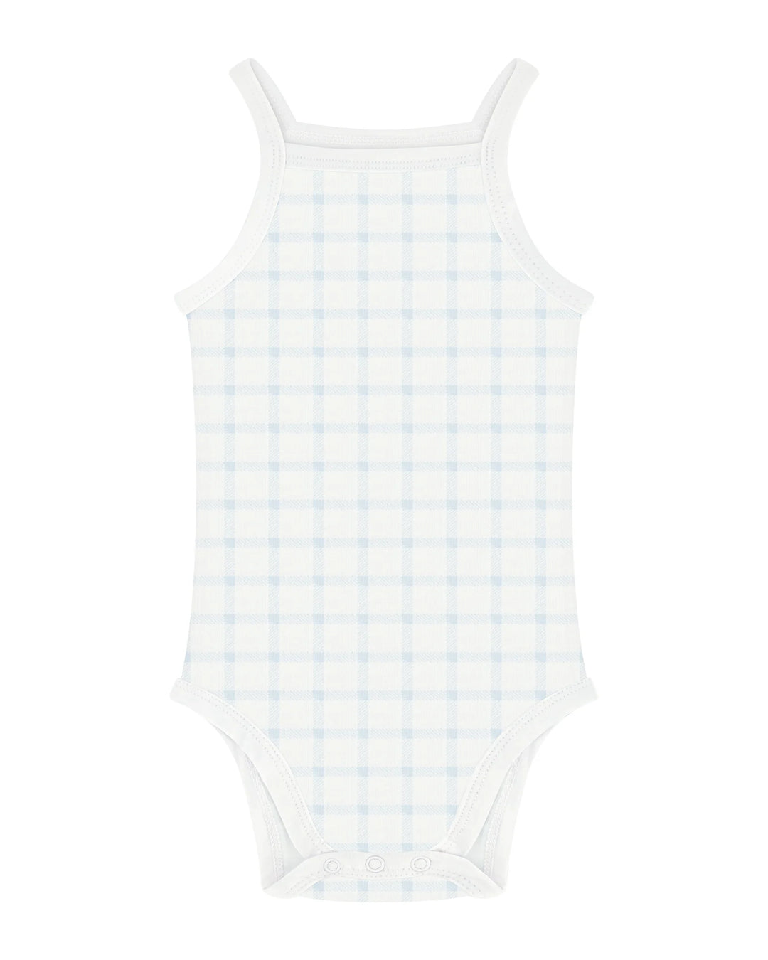 Boys Gingham Sleeveless Undershirts