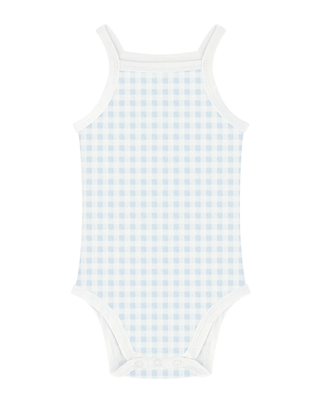 Boys Gingham Sleeveless Undershirts