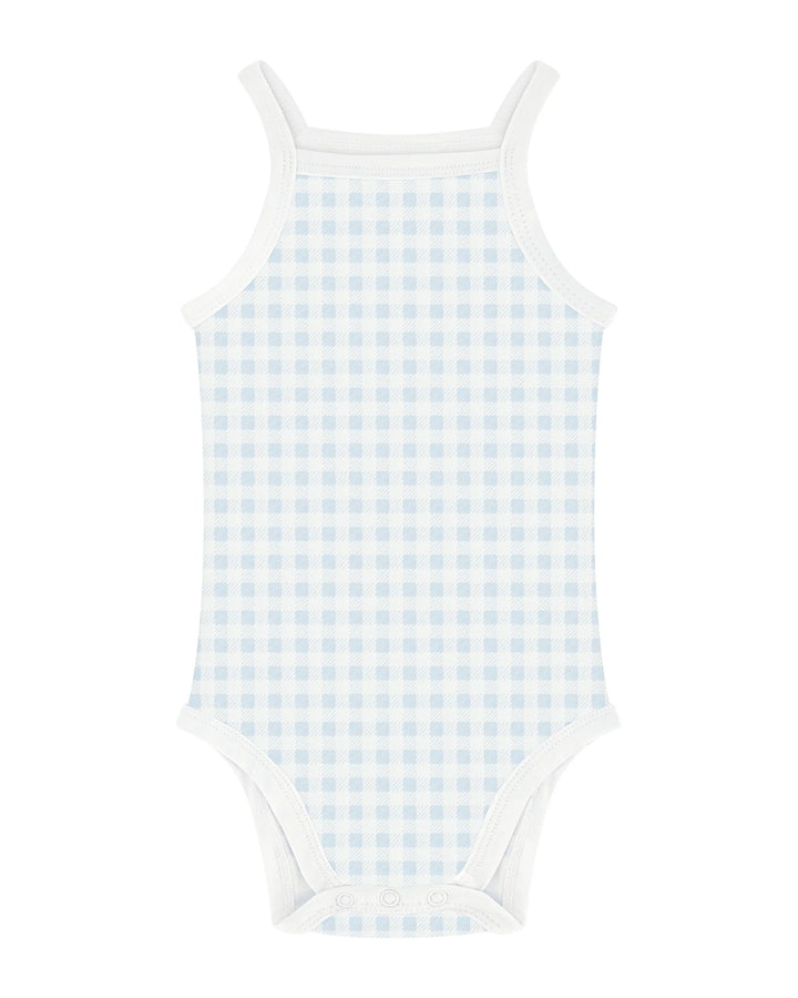 Boys Gingham Sleeveless Undershirts