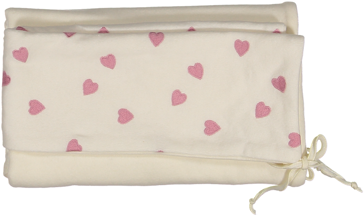 COPERTA LACCI-White/Pink Hearts