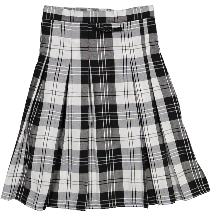 Punk Pleated Skirt-Black/White