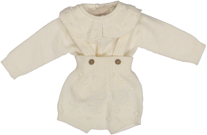 7305P/7301A-SHORTIE/SWEATER SET-Pearl