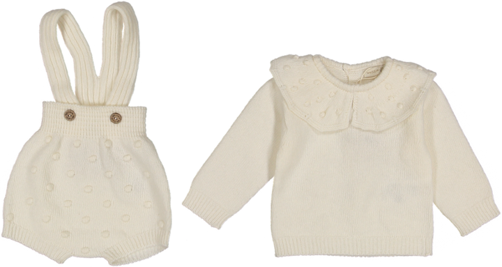 7305P/7301A-SHORTIE/SWEATER SET-Pearl