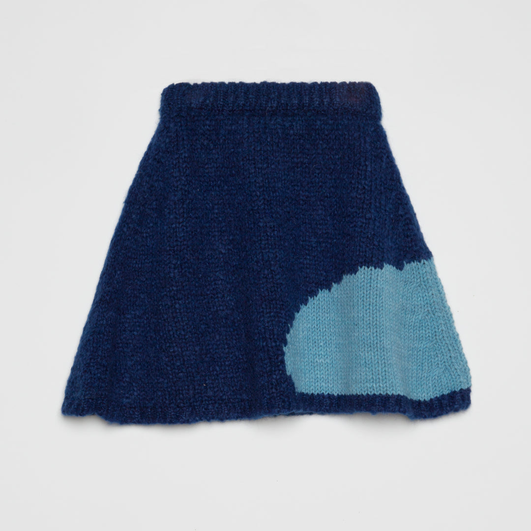 536-BLUE-BLUE DOT SKIRT