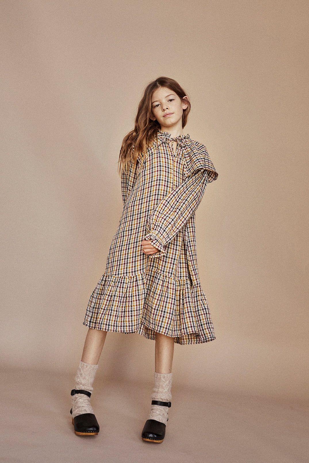 BENERICE DRESS-MULTICOLOR CHECK